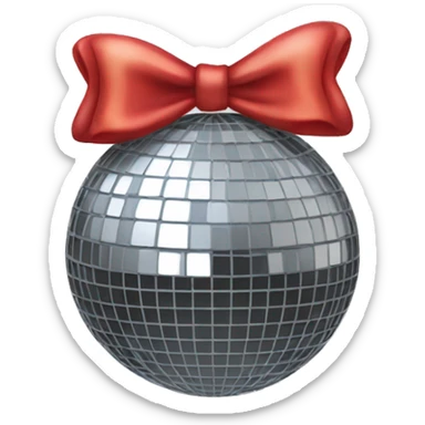 Discoball with a bow sticker