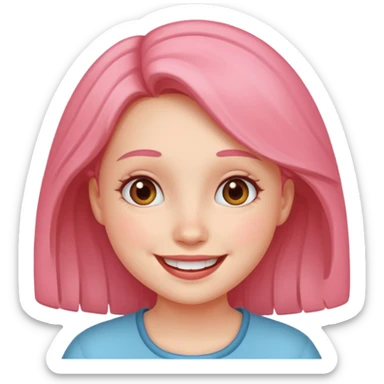 a girl genuinely feeling happy sticker