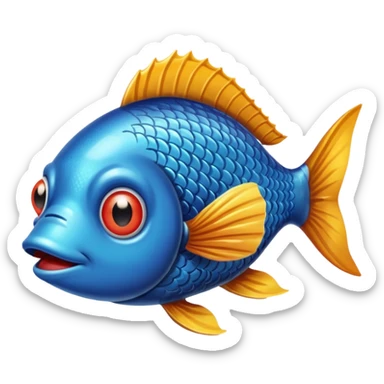 3 eyed fish with the number 10000 in it sticker
