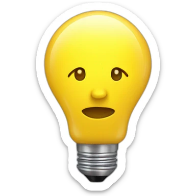 idea bulb yellow sticker