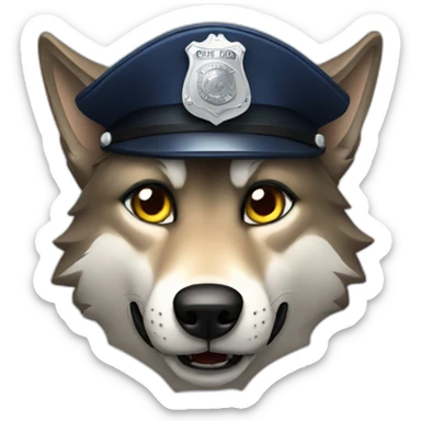 police wolf sticker