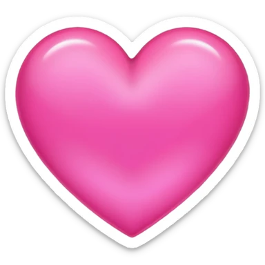 A glowing pink heart. Make it glow like crazy. Very bright and intense sticker