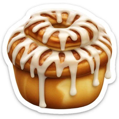 a single cute cinnamon bun sticker
