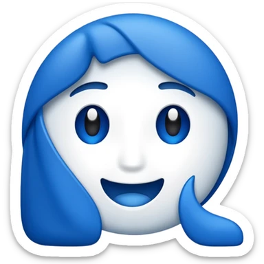 numero 1 azul sticker