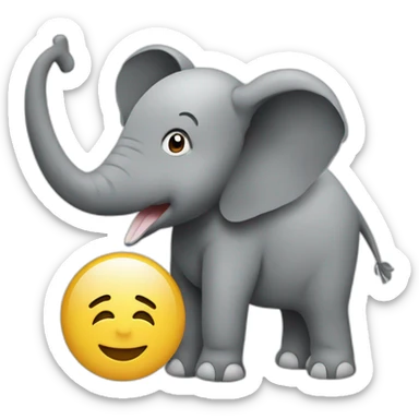 Sign that says #1 Fan with an Elephant sticker