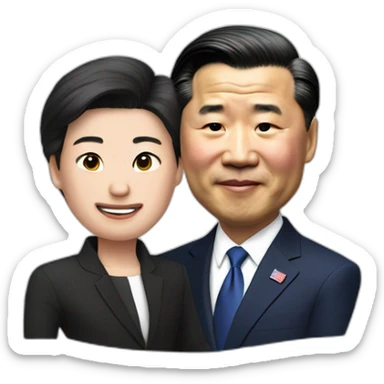 president xi jin ping with joe biden sticker