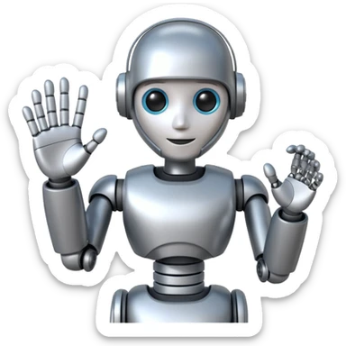 ai robot giving guide  sticker