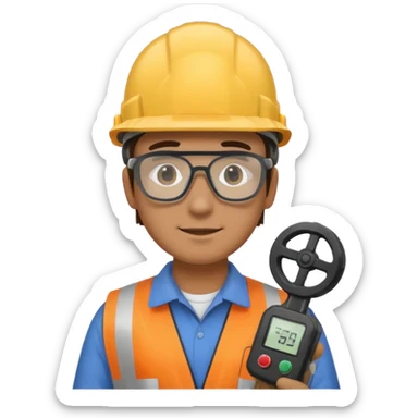 opérateur contrôle non destructif homme sticker