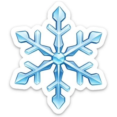 snowflake ice object icon, icy crystal shape, glossy frozen look, 3D cartoon, soft shadow, mobile game icon style, centered, clean background, no text, no watermark
 sticker