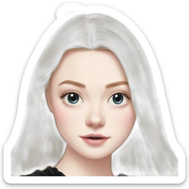 elle fanning black dress sticker