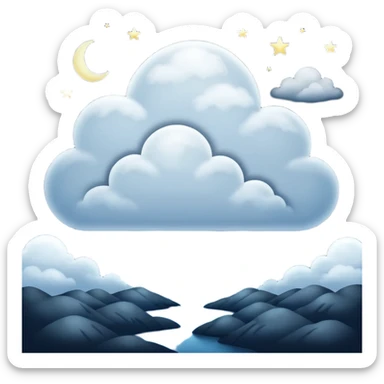 cloudy night sticker