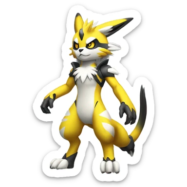 Cool Edgy Cute Kawaii Metabee Renamon Zeraora Full body sticker