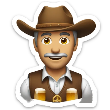 Cowboy bière sticker