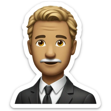 composed man sticker