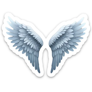 one pair of angel wings sticker