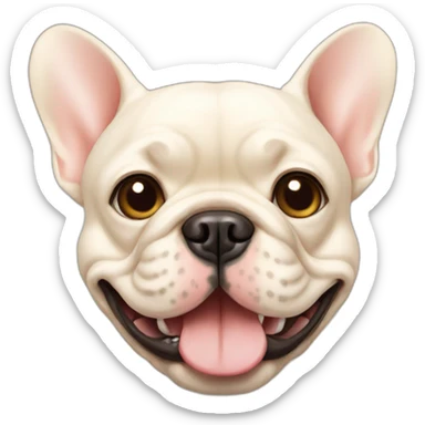 cream french bulldog sticker