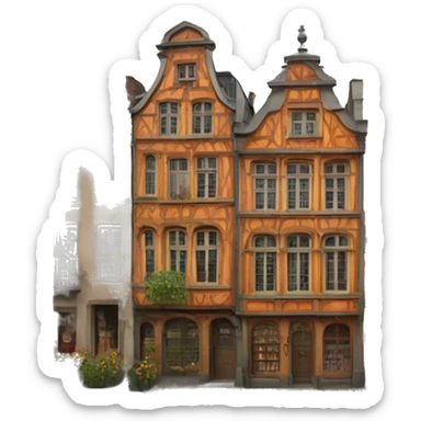 brussel old town  sticker