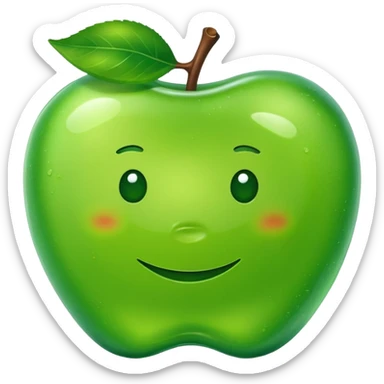 Green apple jolly rancher candy sticker