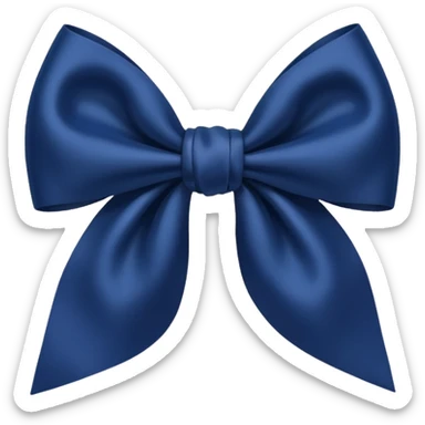 Navy blue bow sticker