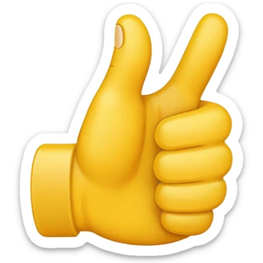 thumbs up emoji with two thumbs facinf outwards sticker