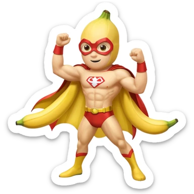 banana as superhuman sticker