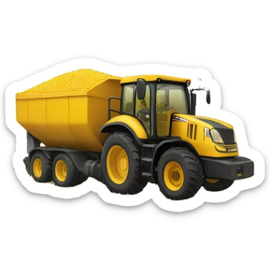 Unit to load bulk corn heading to a grain silo sticker