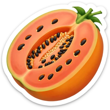 Make it nuce like real papaya show the papaya nicely  sticker