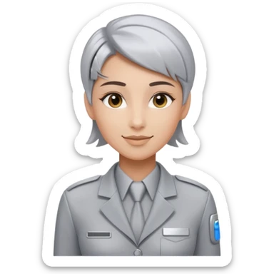 Futuristic Customer Service Agent  sticker