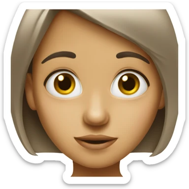 Cute girl with big nose sticker