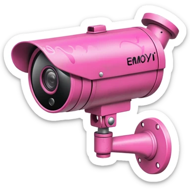 Security Camera pink with graffity sticker