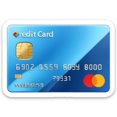 3D icon of a credit card–style corporate card, with a clear highlight in #FF3D00, minimal and high-end. sticker