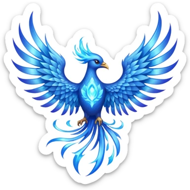 Blue flame phoenix wings - Cold fire








 sticker