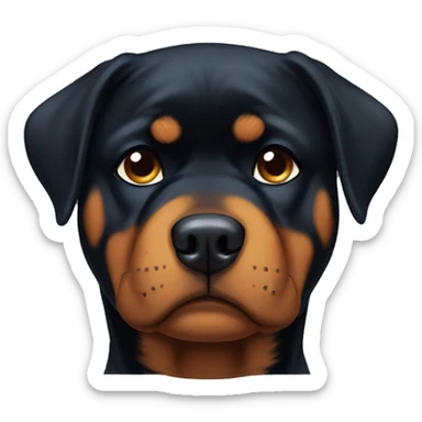 Rottweiler sad  sticker