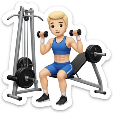 Fagiolino che fa palestra  sticker