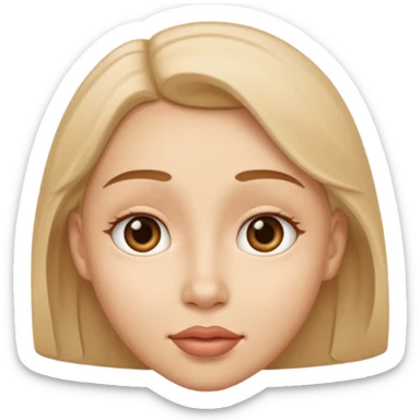 Whispering face sticker