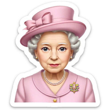 
Queen Elizabeth in pastel clothes sticker