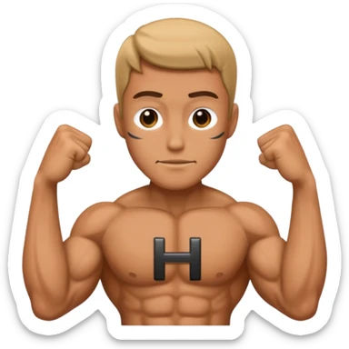 sensei Posing as the letter H sticker