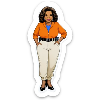 Oprah Winfrey arrested in an orange jumpsuit sticker