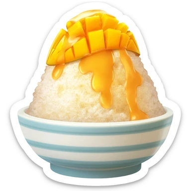 bingsu with mango sticker