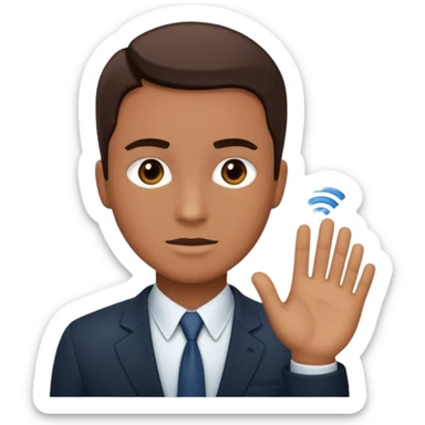 Can you create an image (VERY SIMPLE) of an agent and under it, have the text "Company Update Agent"? This will be overlayed onto my video to show that there is an agent working. Make it very simple and looks like it's great for backgrounds information sticker