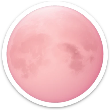 Light pink pink moon sticker