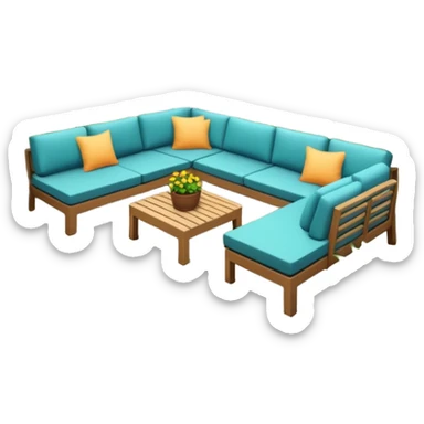 Rooftop garden sitting area sticker