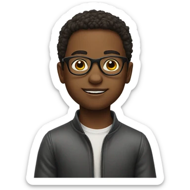 boy in glasses portrait sticker