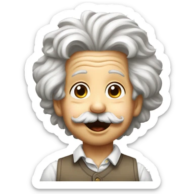 albert einstein as a kid with tongue out sticker