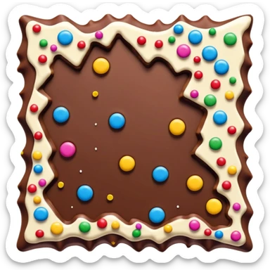 Broken Chocolate Bark with Sprinkles sticker