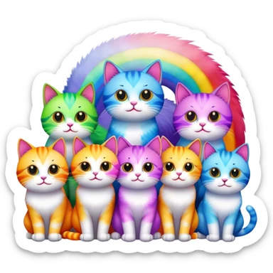 Rainbow meemeows sticker