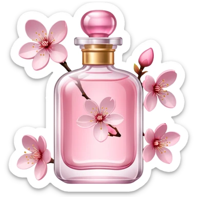 Sakura Cherry Blossom-themed perfume sticker