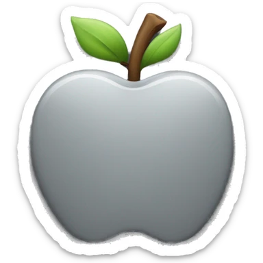 gray color apple logo sticker