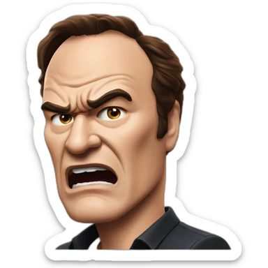 quentin tarantino angry sticker