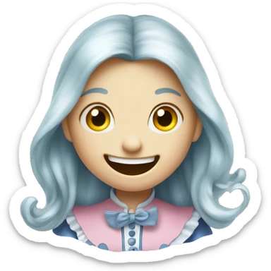 Alice in Wonderland, laughing hysterically ￼ sticker